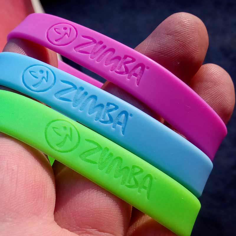 Children's bracelets, embossed with phone numbers