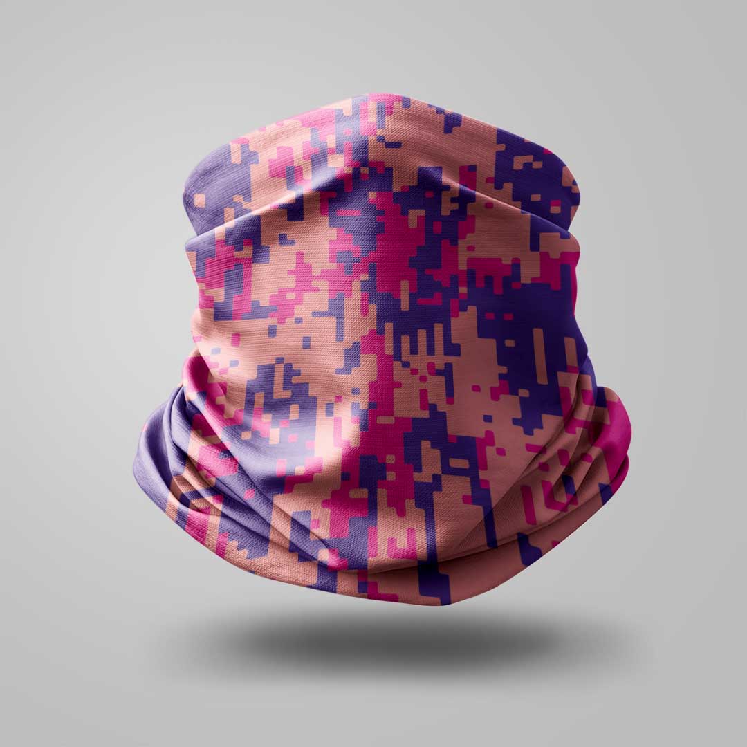 Digital Camouflage bandana, buff pink liratech.eu