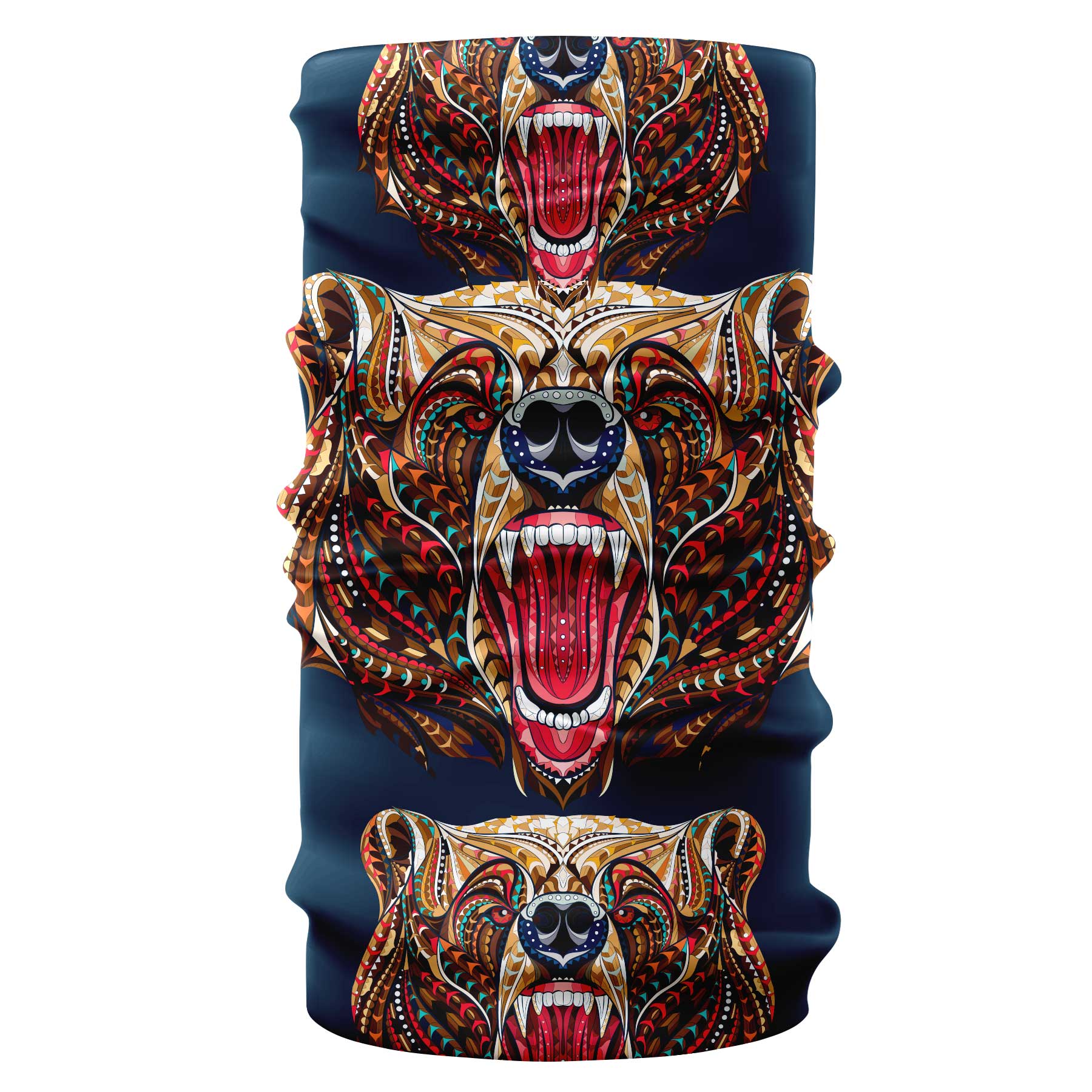 grizzly bear native american pattern bandana- liratech.eu
