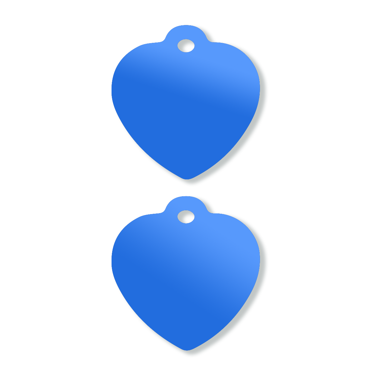 Heart shaped ID tags for pets