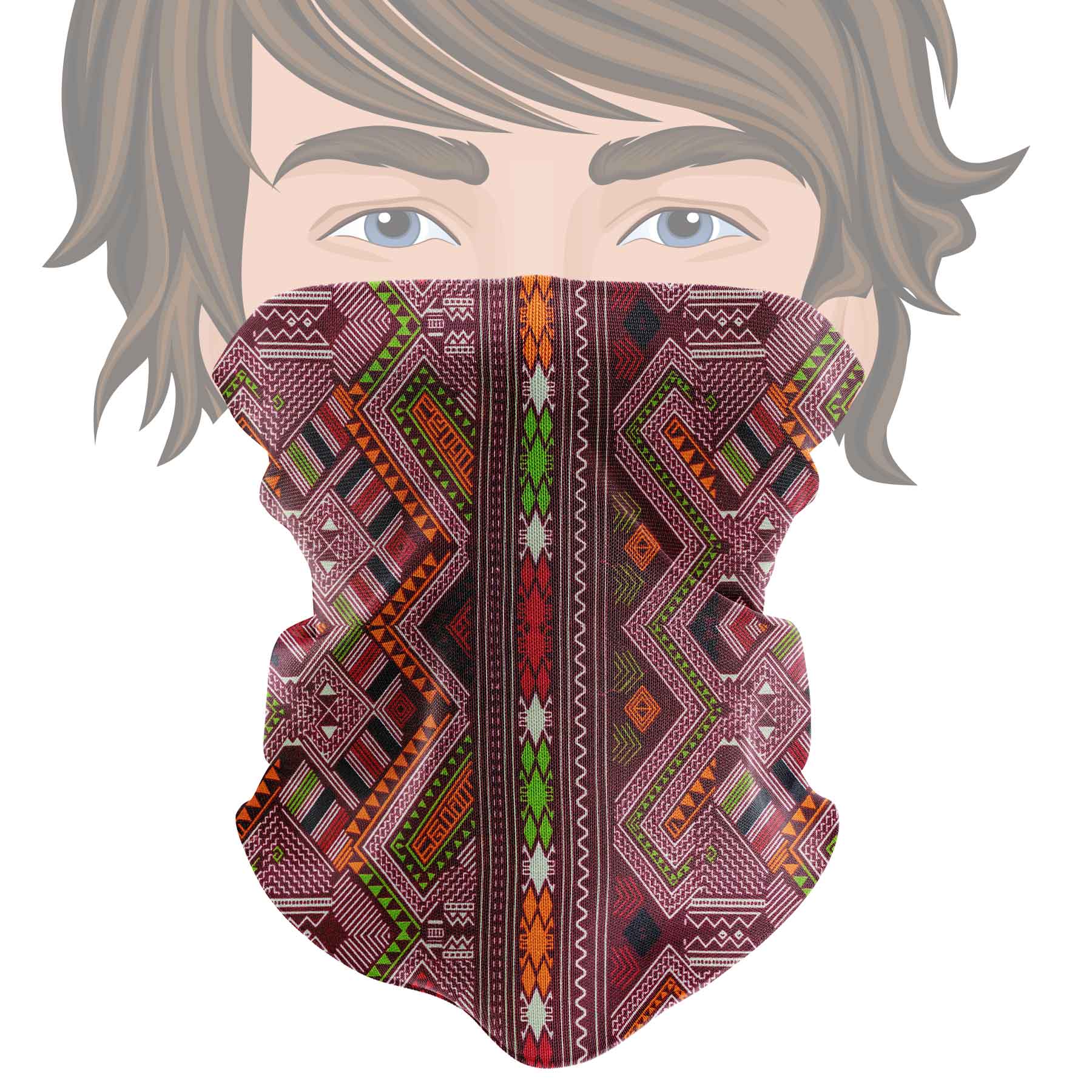 inka inspired pattern bandana buff- liratech.eu
