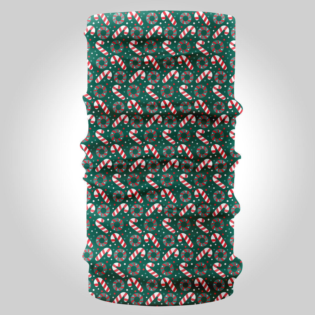 "Christmas canes and donuts" bandana, buff- liratech.eu