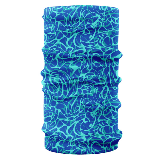 "Waves" blue ocean pattern bandana, buff- liratech.eu